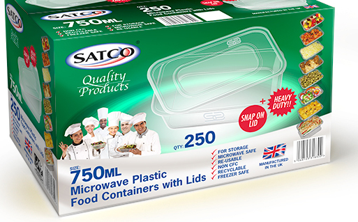 description image for Satco Plastic Container /Lids  - 8oz (50pcs)