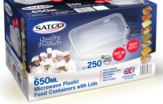 description image for Satco Plastic Container /Lids  - 8oz (50pcs)