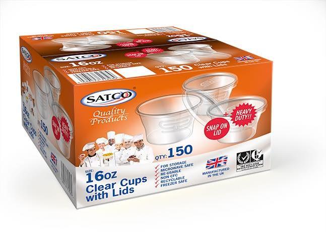 description image for Satco Plastic Container /Lids -16oz (50pcs) (1)