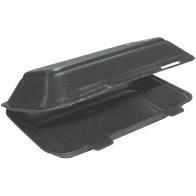 description image for HP2  BLACK  MEDIUM SIZE FOAM FOOD TAKEAWAY FISH AND CHIP POLY CONTAINER - 125PCS (1)