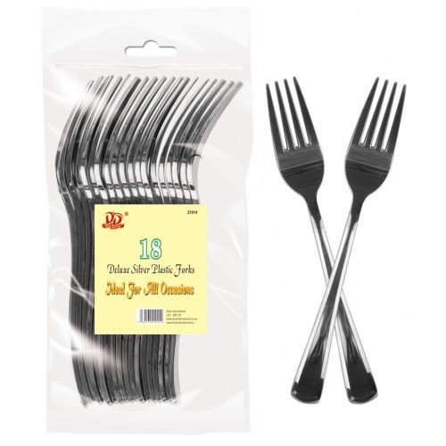 description image for 18PCS DELUXE SILVER PLASTIC KNIFE